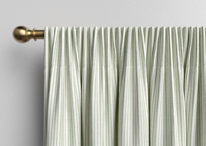 Laura Ashley Candy Stripe, Bottle Green - Made to Measure Curtains - Image 9